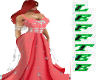 coral pearls gown