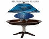 Table and Blue Lamp