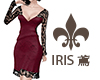 red lady dress|IRIS