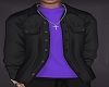 Open Shirt Black Purple