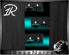 teal wall candles