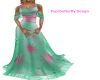 mint green and rose gown