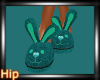 [H] Bunny Slippers-Teal2