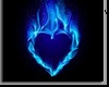 Blue Flaming Heart 