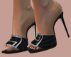 E* Black Elegant Sandals