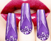Purple Nail+Diamond Ring