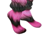 Pink-Fur Pattern Socks