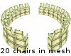 20 Chair Circle Mesh 