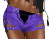 Purple Open Jean Shorts