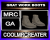 GRAY WORK BOOTS