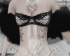 Furry Stola Black