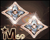 M69 Silver Gold Earrings