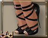 Black PVC Strap Heels