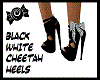 Blk White Cheetah Heels