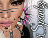 ✟  Pink Spike Earrings
