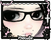 black glasses