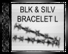 Blk & Silver Star Bracel