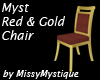 Myst Red & Gold Chair