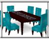 Teal formal table
