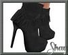 Dark Grey Fringed Boots