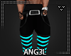 JACK PANTS BLACK B/TEAL