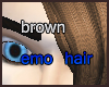brown emo hair