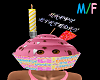 Birthday Cupcake Head MF