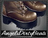 Brown leather boots
