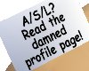 A/S/L read profile sign