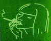 Neon Green Smoke Girl
