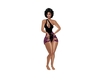 Black N Leopard SwimSuit