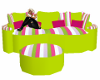 Pink/Green Cuddle Sofa