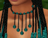 Black Teal Jewelry Set