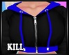 Hoodie Black Blue