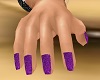Purple Glittery Nails