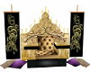 Elegant Gold Dual Throne