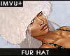 E* White Fur Hat