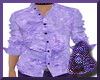 Purple Prnt Dress Shrt M