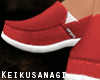 [K] Red Slip On Shoes