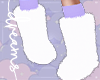 White Purple Fur Boots