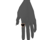 Ring 4 Heart Black L