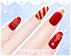 [T] Xmas nails Red G