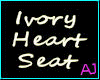 (AJ) Ivory Heart Seat