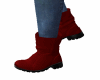 llzM Zipper Boots, Red