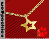 Gold Open Star Necklace