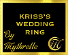 KRISS'S WEDDING RING