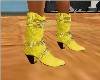 Yellow Leather Boots