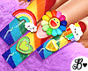 !B Rainbow Pride Nails