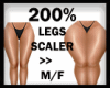 200% Leg thigh width M/F