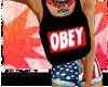 ER;Obey Shirt Black
